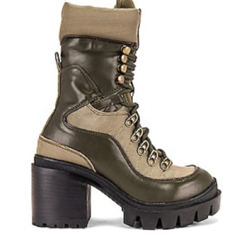 Maniac Lace Up Bootie from Revolve. Army green